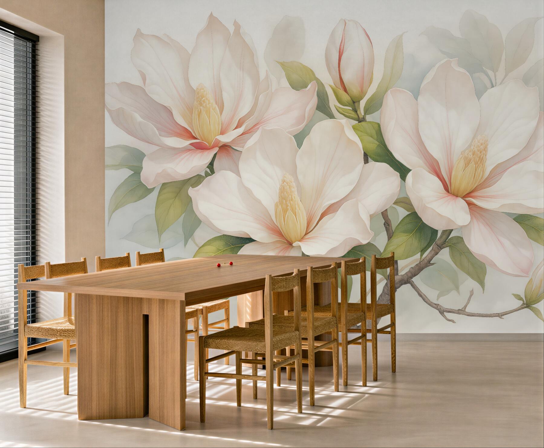 Fototapeta pastelowe magnolie w delikatnym rozkwicie