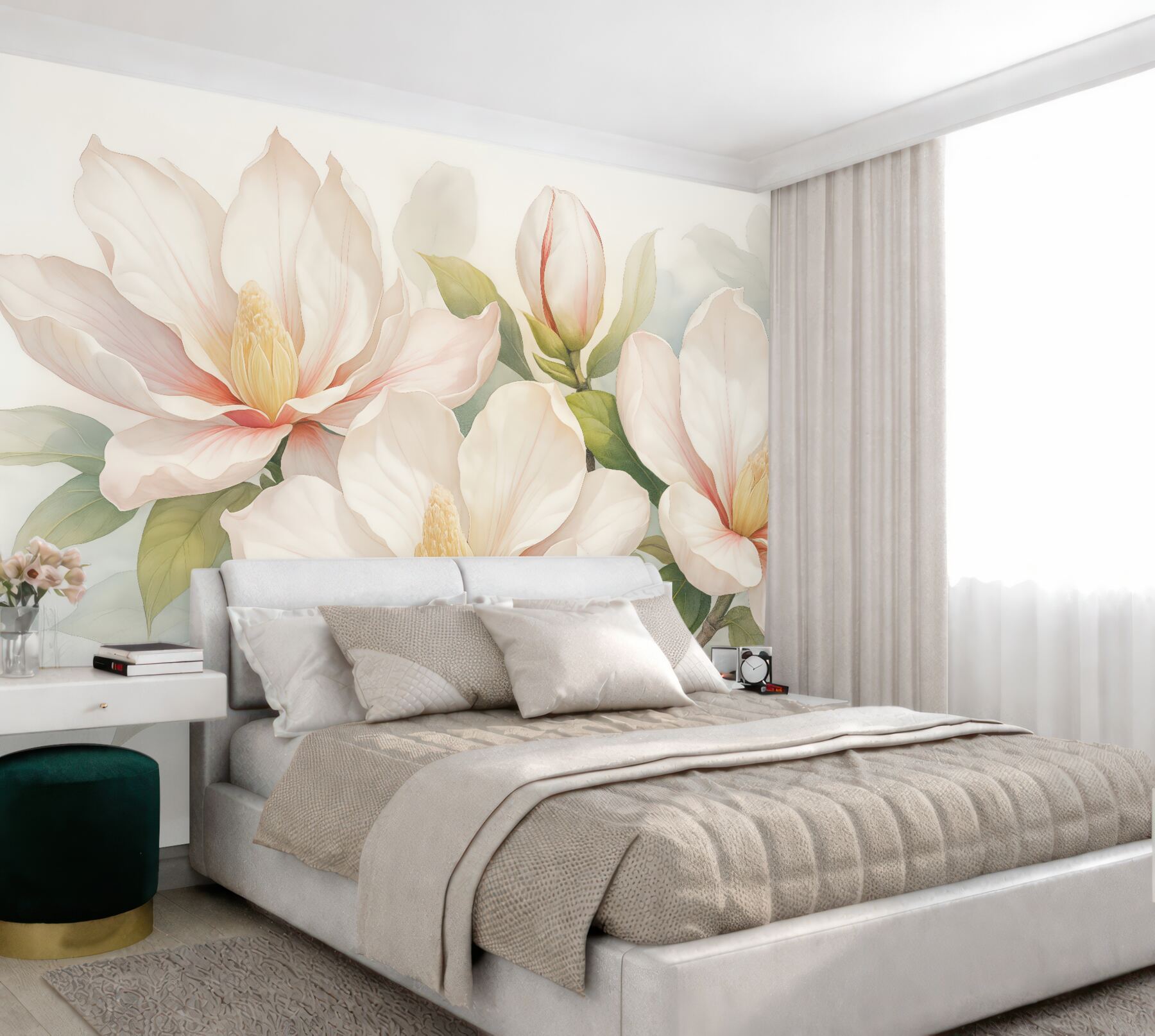 Fototapeta pastelowe magnolie w delikatnym rozkwicie