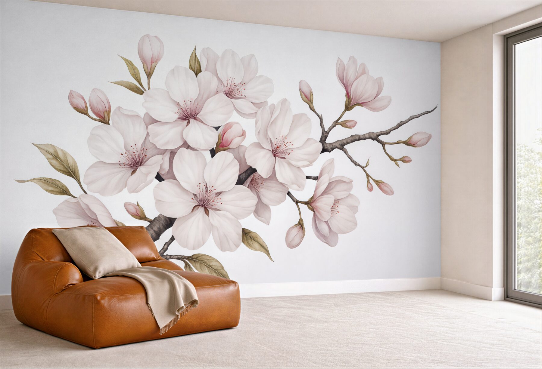 Fototapeta delikatna gałąź kwitnącej magnolii