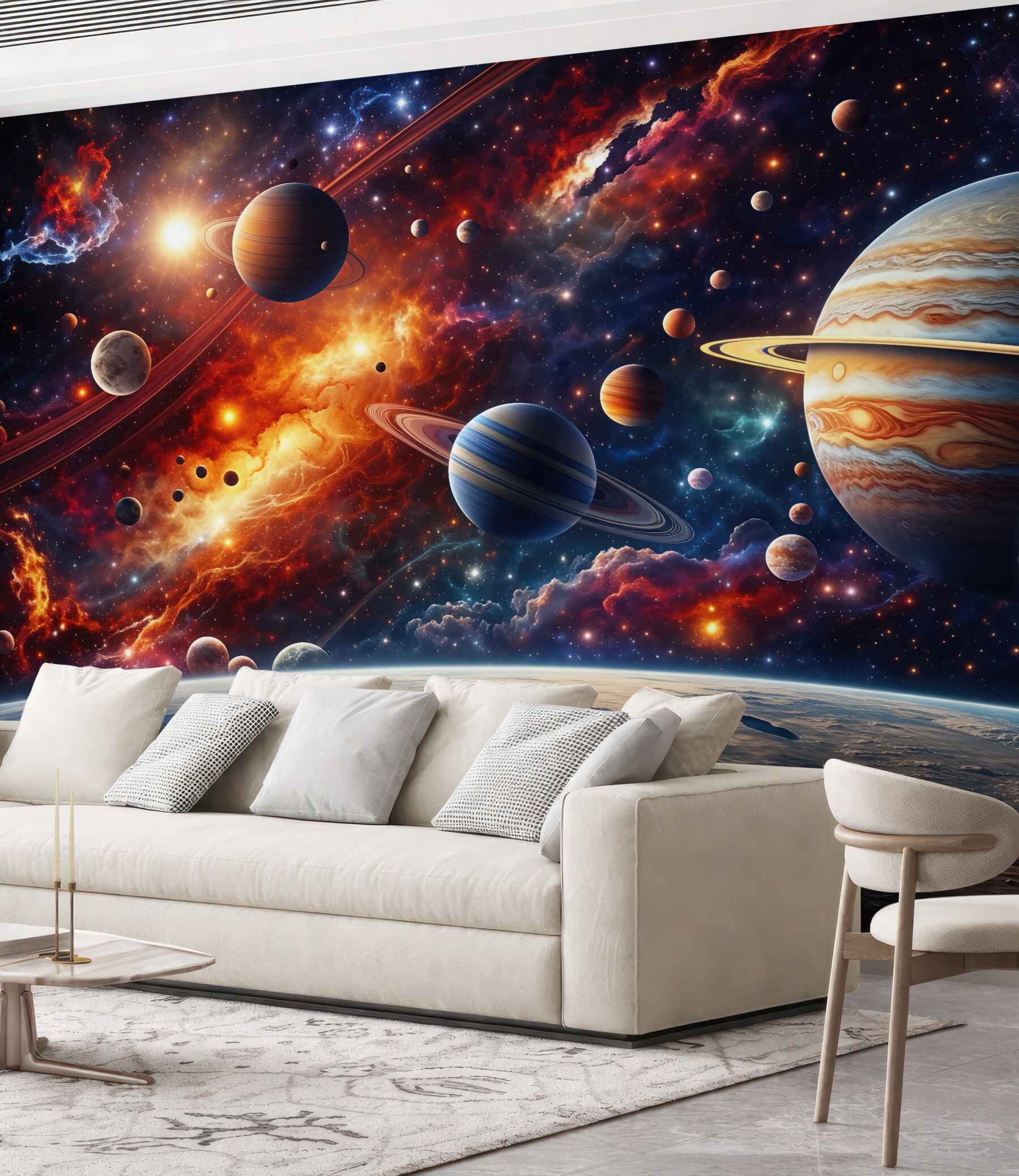 Fototapeta kosmiczna symfonia planet i mgławic