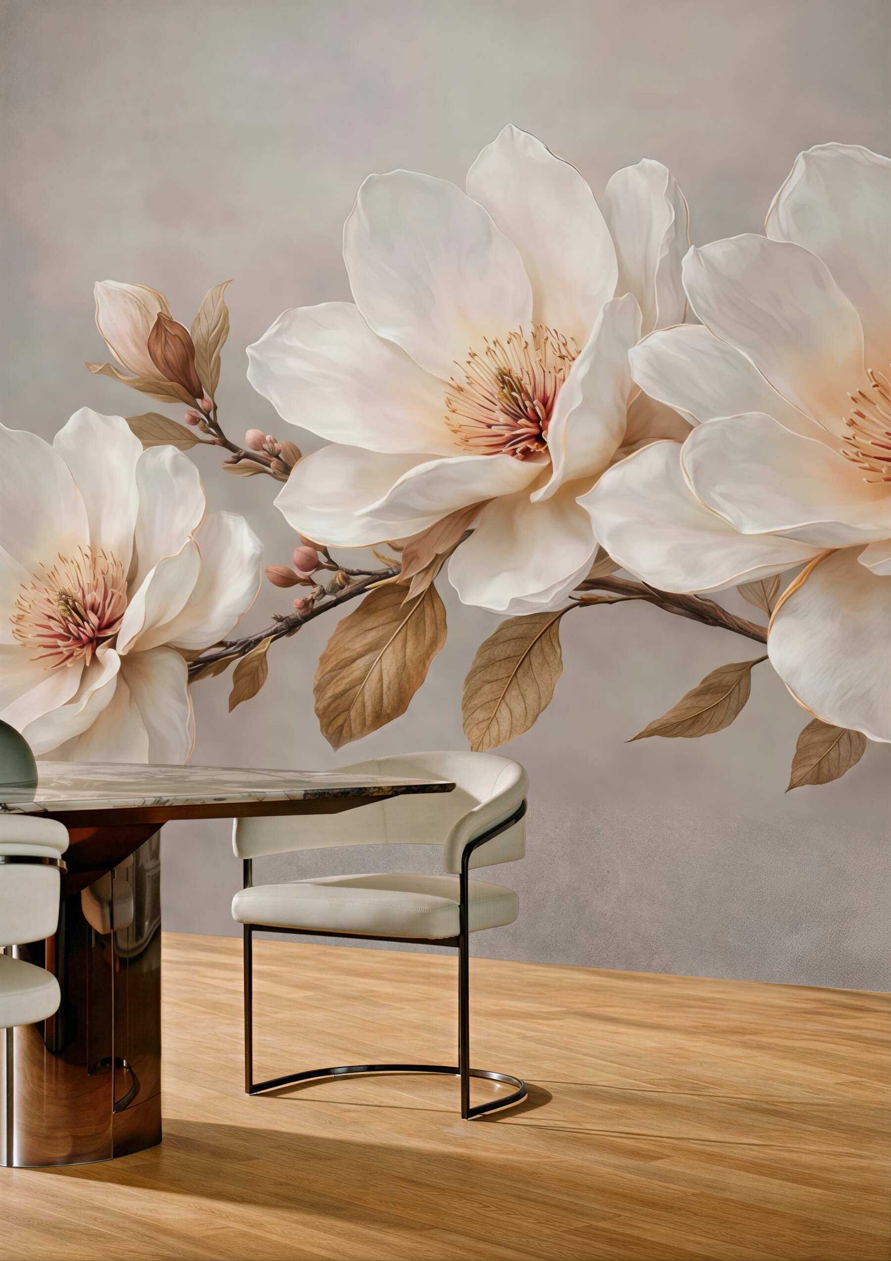 Fototapeta kremowa magnolia w rozkwicie