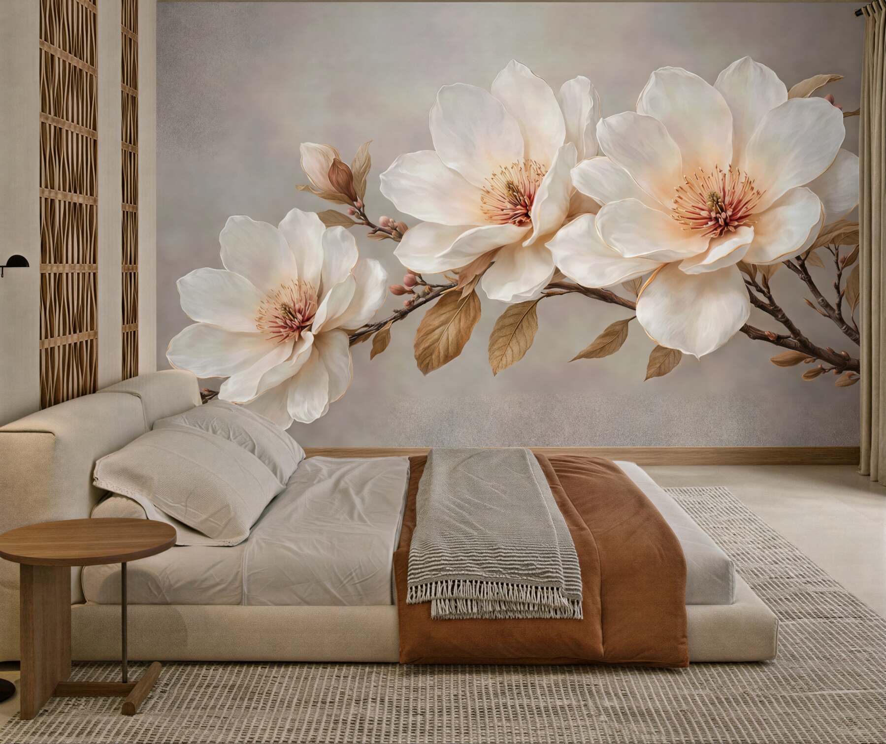 Fototapeta kremowa magnolia w rozkwicie
