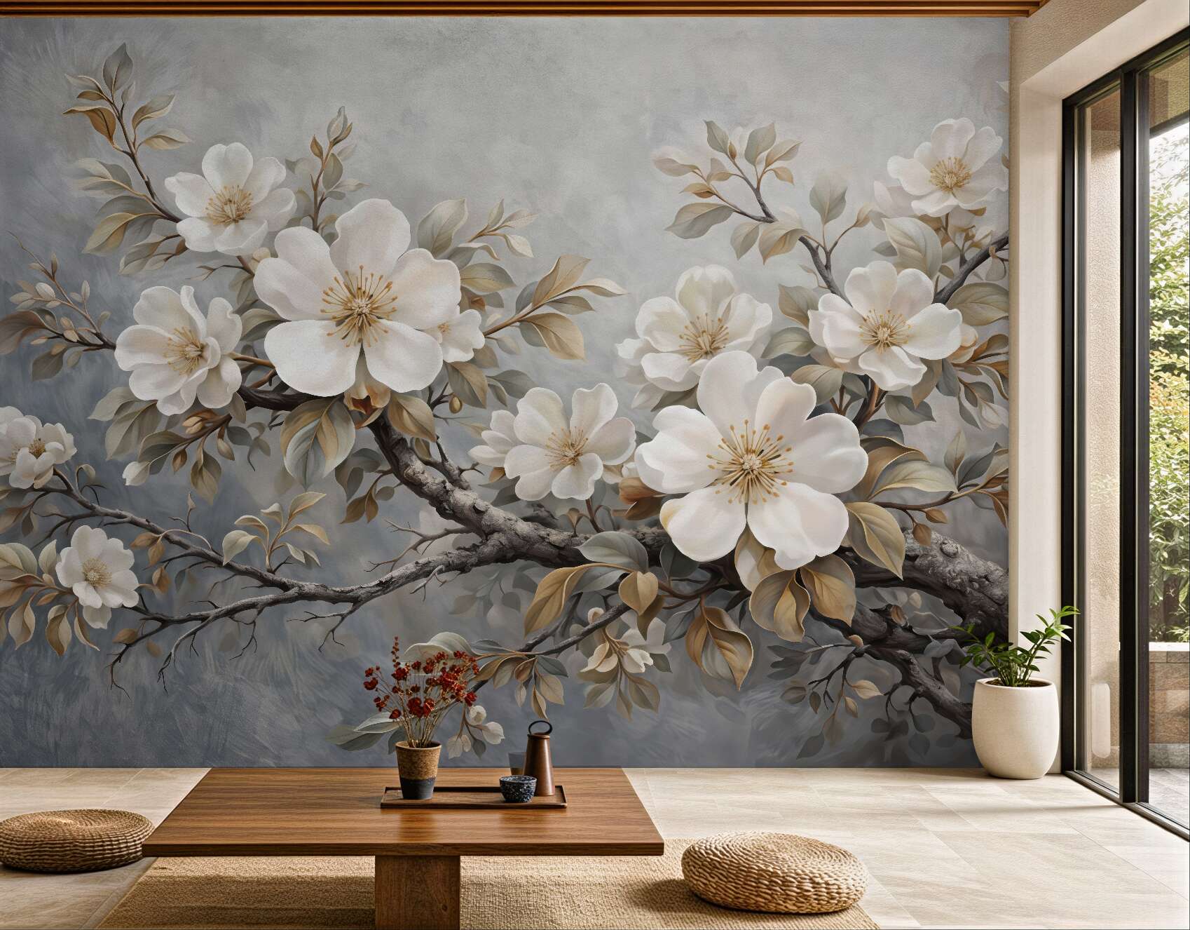 Fototapeta kremowe magnolie w blasku elegancji
