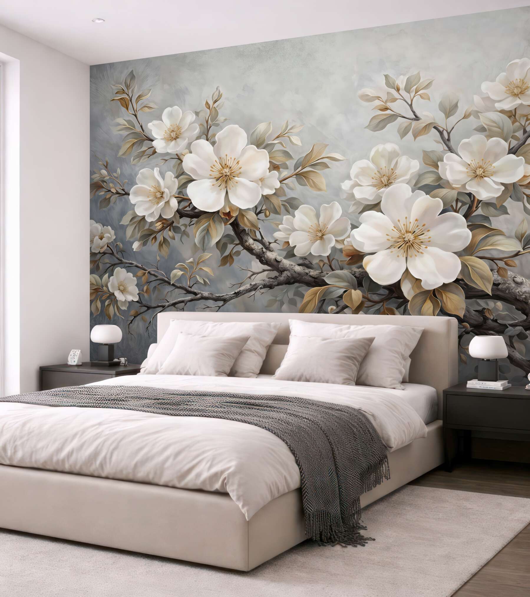 Fototapeta kremowe magnolie w blasku elegancji