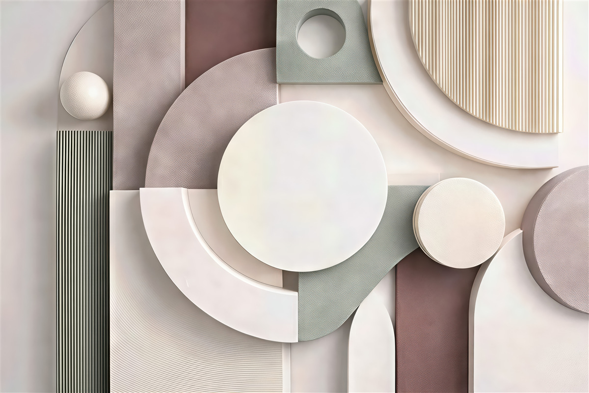 Fototapeta pastelowa geometria 3d