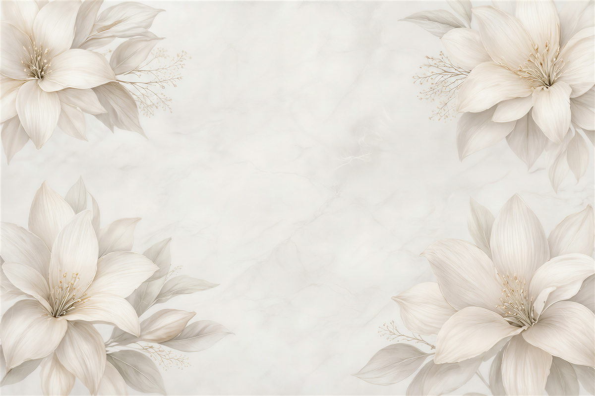 Fototapeta kwiaty magnolii kremowe delikatne na jasnym tle