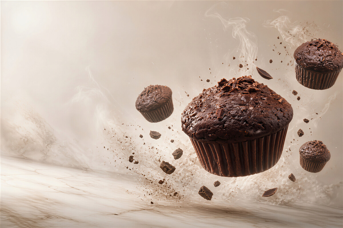 Fototapeta czekoladowe muffiny dynamiczne do kuchni lub kawiarni
