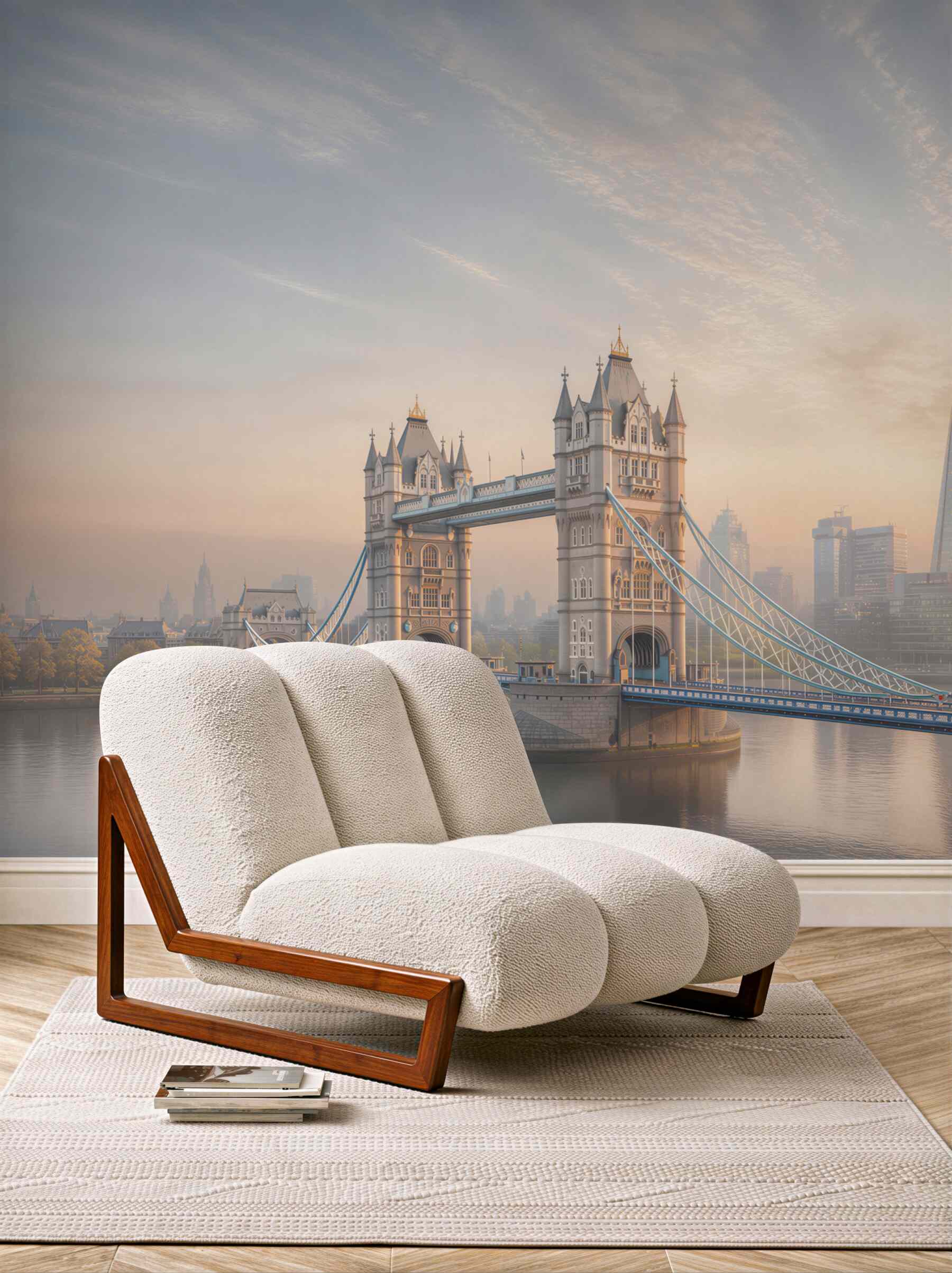 Fototapeta Tower Bridge w Londynie o wschodzie słońca panoramiczna miejska