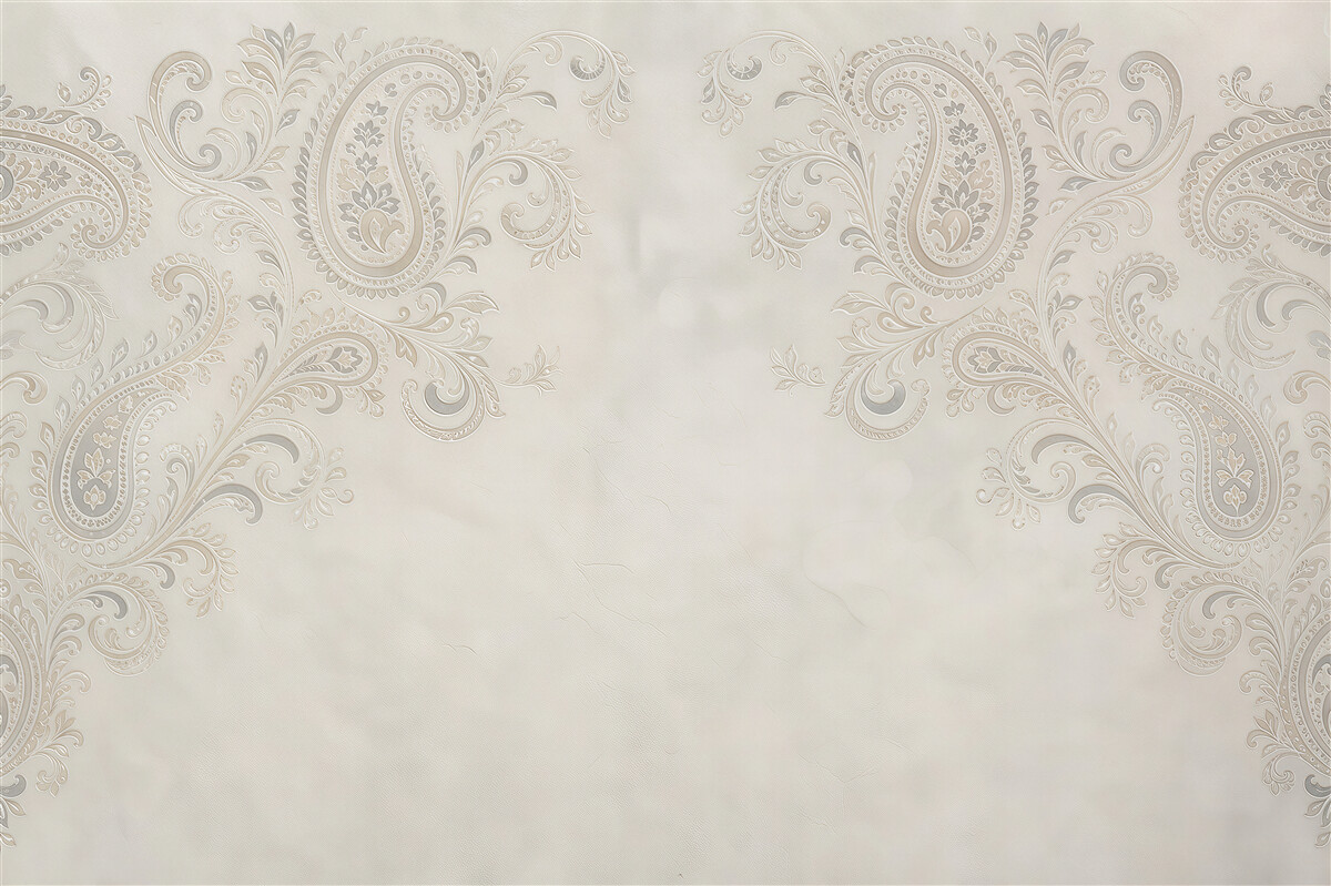 Fototapeta ornament paisley beżowy elegancki wzór klasyczny