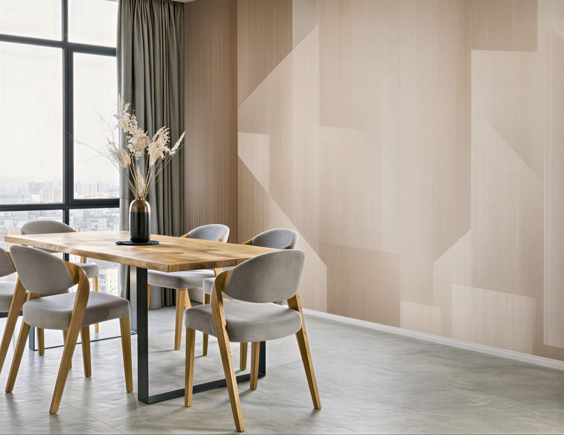 Fototapeta geometryczna abstrakcja beżowa do nowoczesnego wnętrza