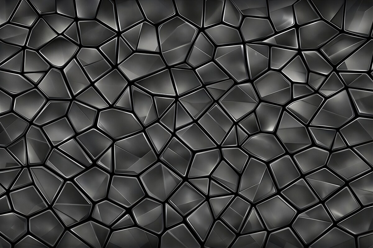 Fototapeta czarna mozaika 3D geometryczna nowoczesna